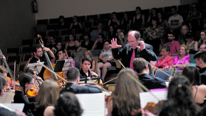 Imagen de archivo de un concierto de la Orquesta Juventudes Musicales de la ULE. | DANIEL MARTÍN