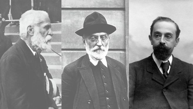 Antonio Gaudí i Cornet (1852-1926), Miguel de Unamuno (1864-1936) y Joan Maragall (1903) (poeta catalán).