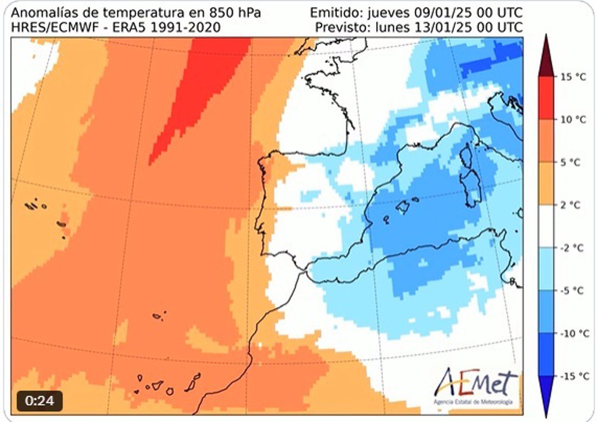 La Aemet avisa de que una masa de aire frío llegará a partir del domingo y dejará heladas generalizadas. L.N.C.