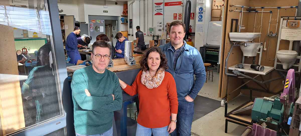 José Manuel Ugidos (Edificación), Inmaculada Jiménez (Edificación) y Manuel Ibáñez (Fabricación Mecánica) coordinan el proyecto. L.N.C.