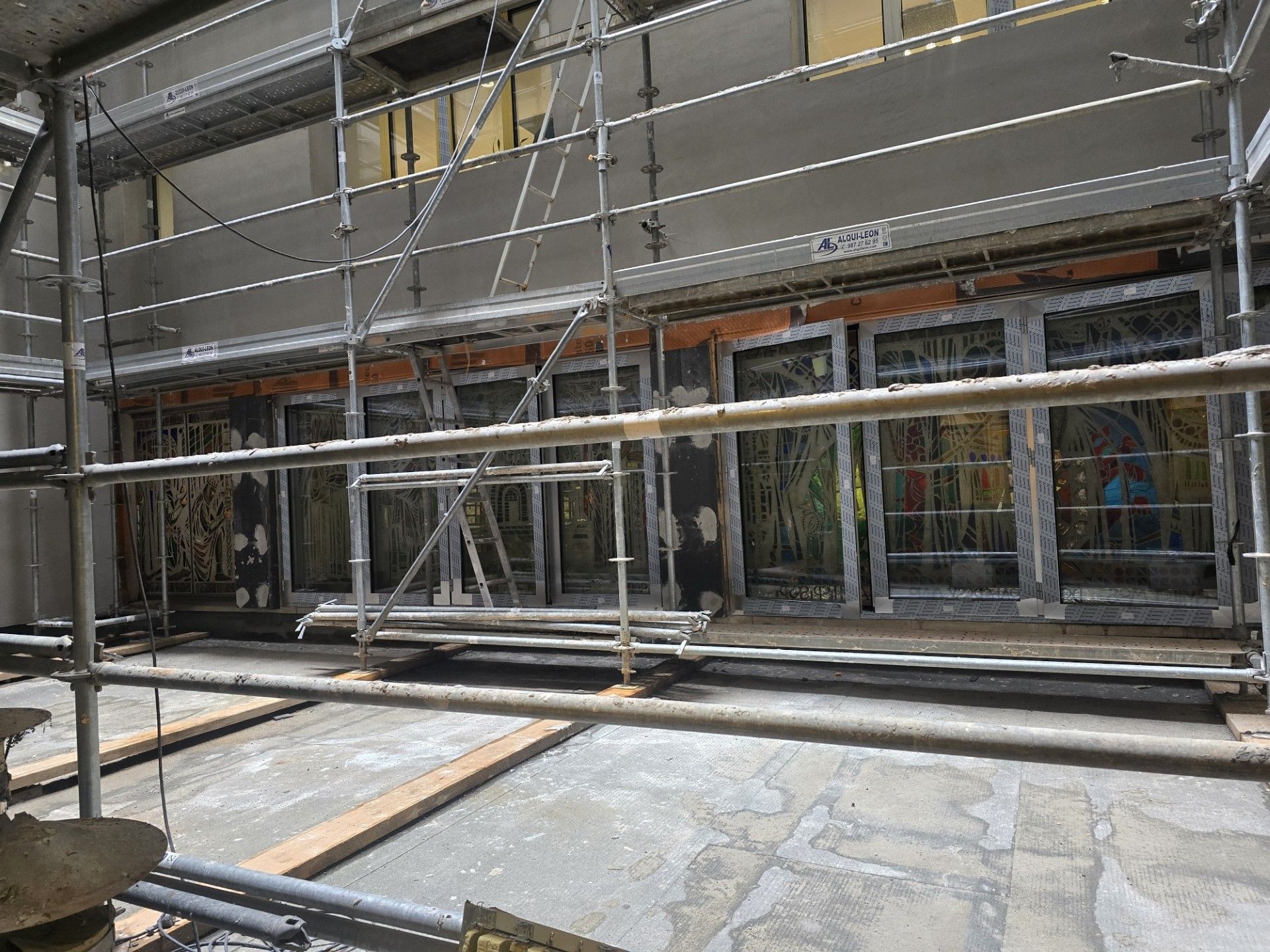 Obras en el edificio municipal de Ordoño II. L.N.C.