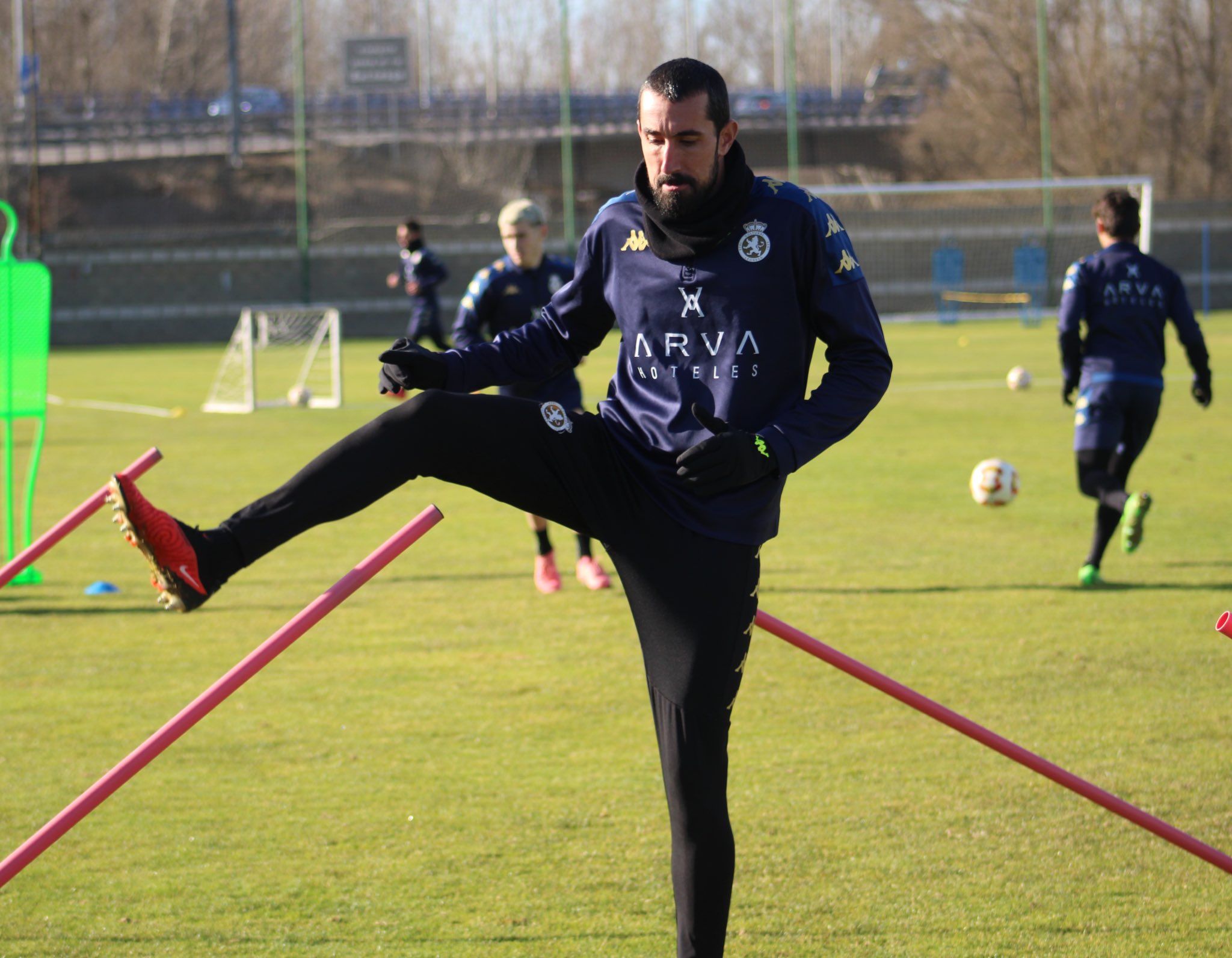 Sergi Maestre, durante el entrenamiento de este lunes. | CYD