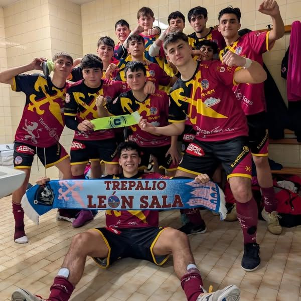 Los jugadores delTrepalio celebran su clasificación para la Copa de España. TREPALIOFS