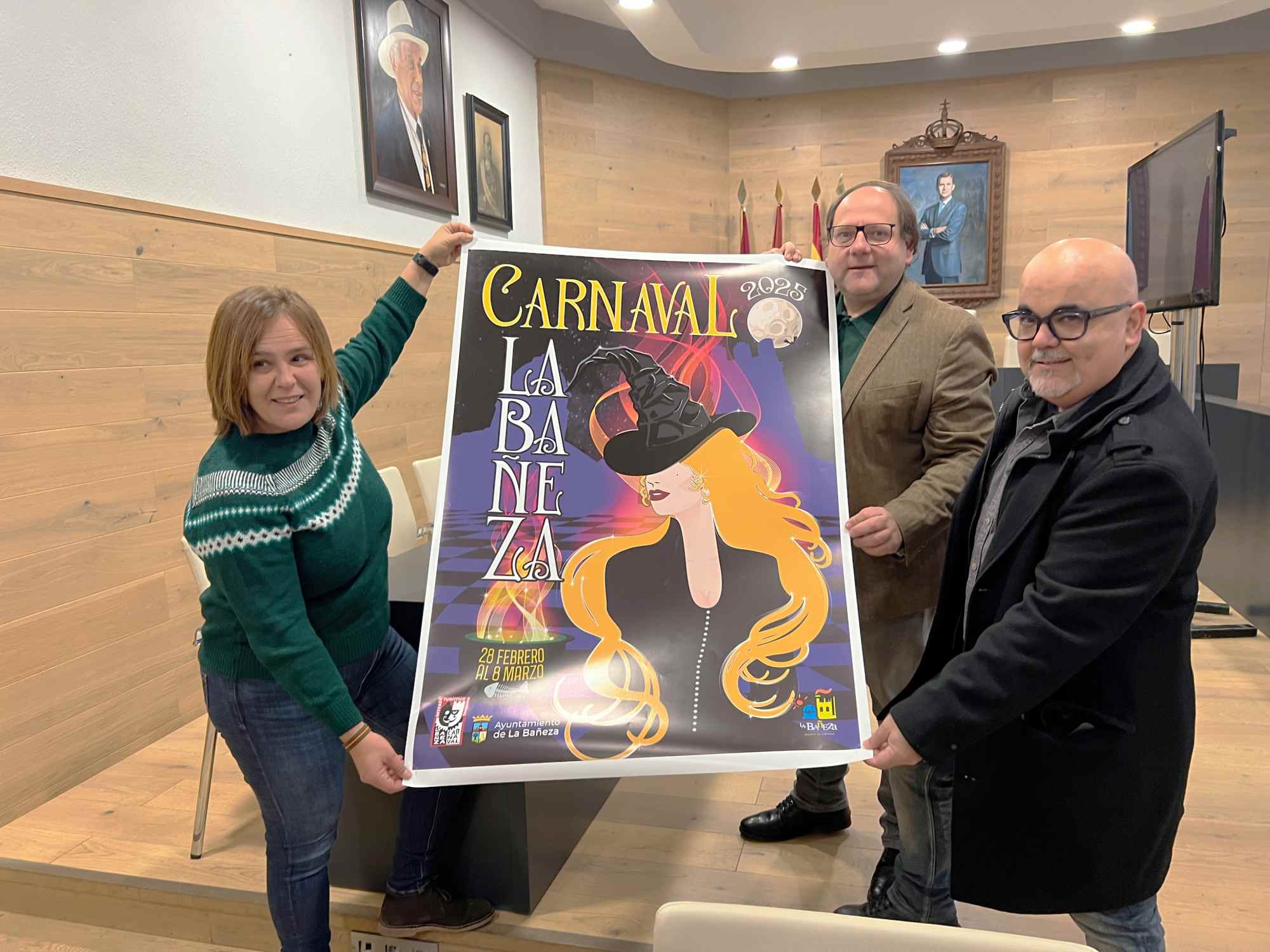 Presentación del cartel del Carnaval de La Bañeza. | L.N.C.