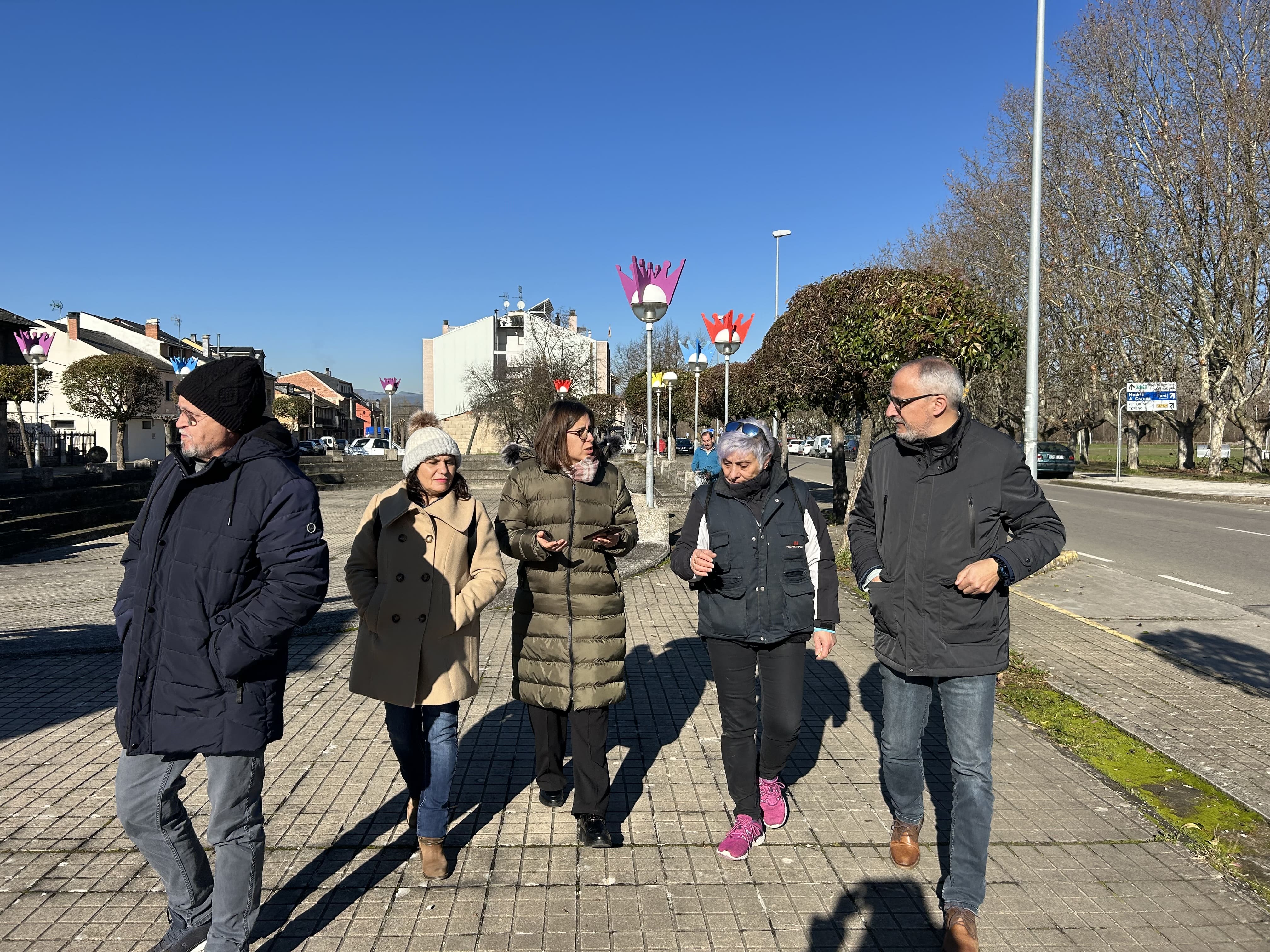 Visita del Grupo Municipal Socialista del Ayuntamiento de Ponferrada a Columbrianos.