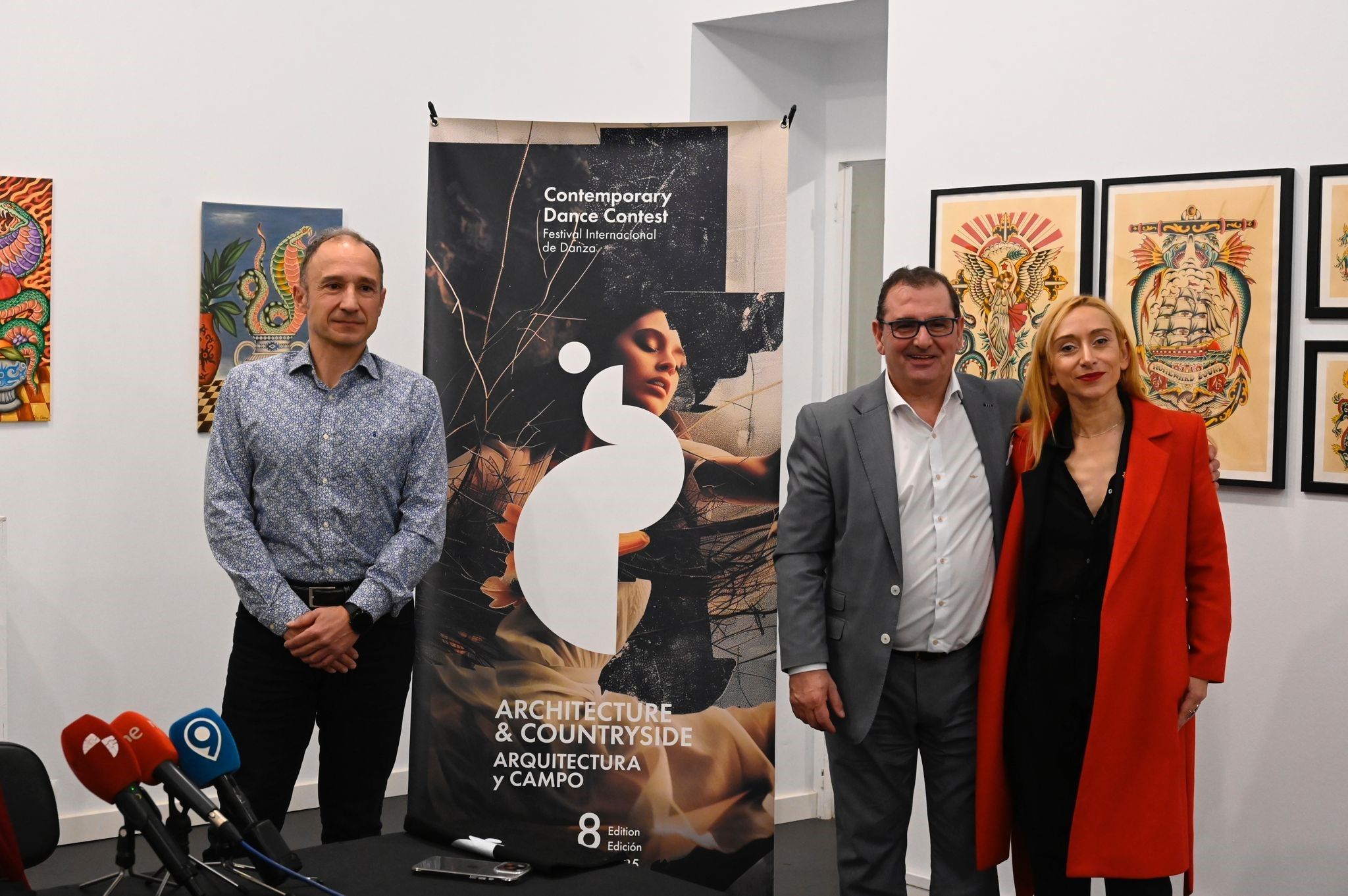 César Ordóñez, Narciso Prieto y Lola Eiffel en la presentación de la octava edición del Festival Internacional de Danza Contemporánea. | SAÚL ARÉN