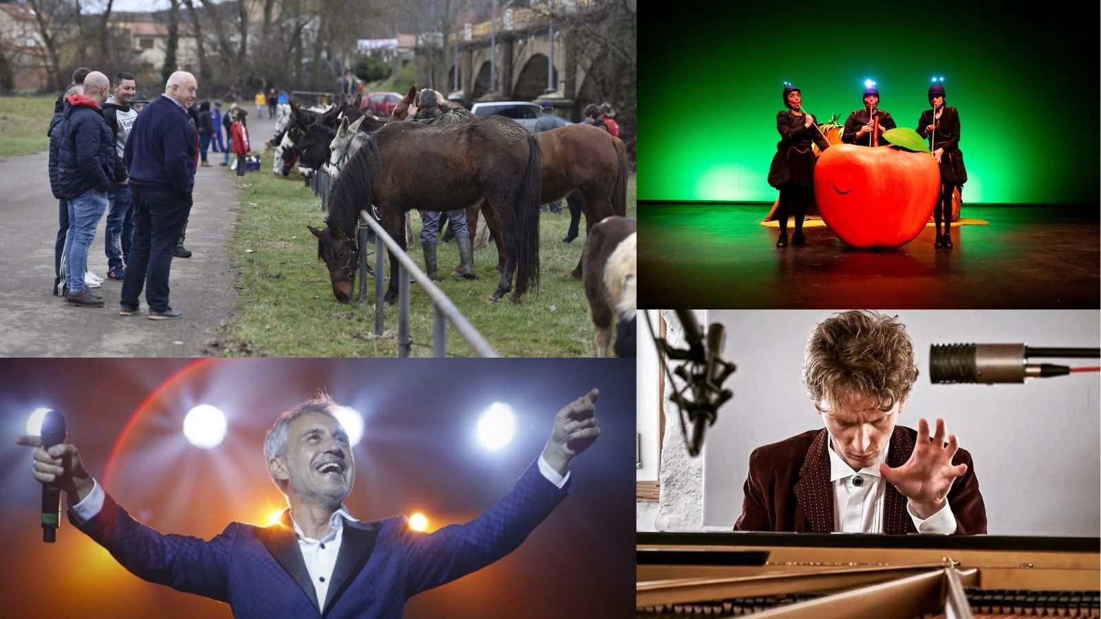 San blas en Gradefes en una imagen de Saúl Arén, el espectáculo 'Hormigas', Sergio Dalma en concierto y el pianista Michael Jennings. Todo este fin de semana en León.