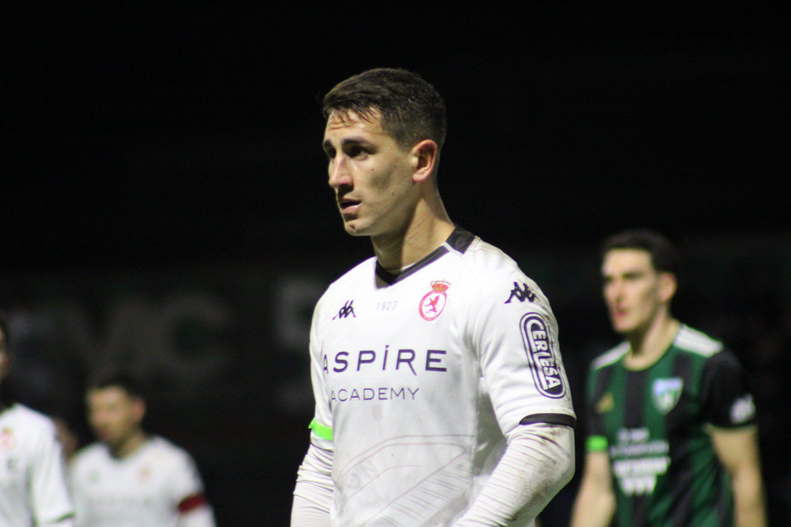 Manu Justo, durante el choque frente al Sestao. | CYD