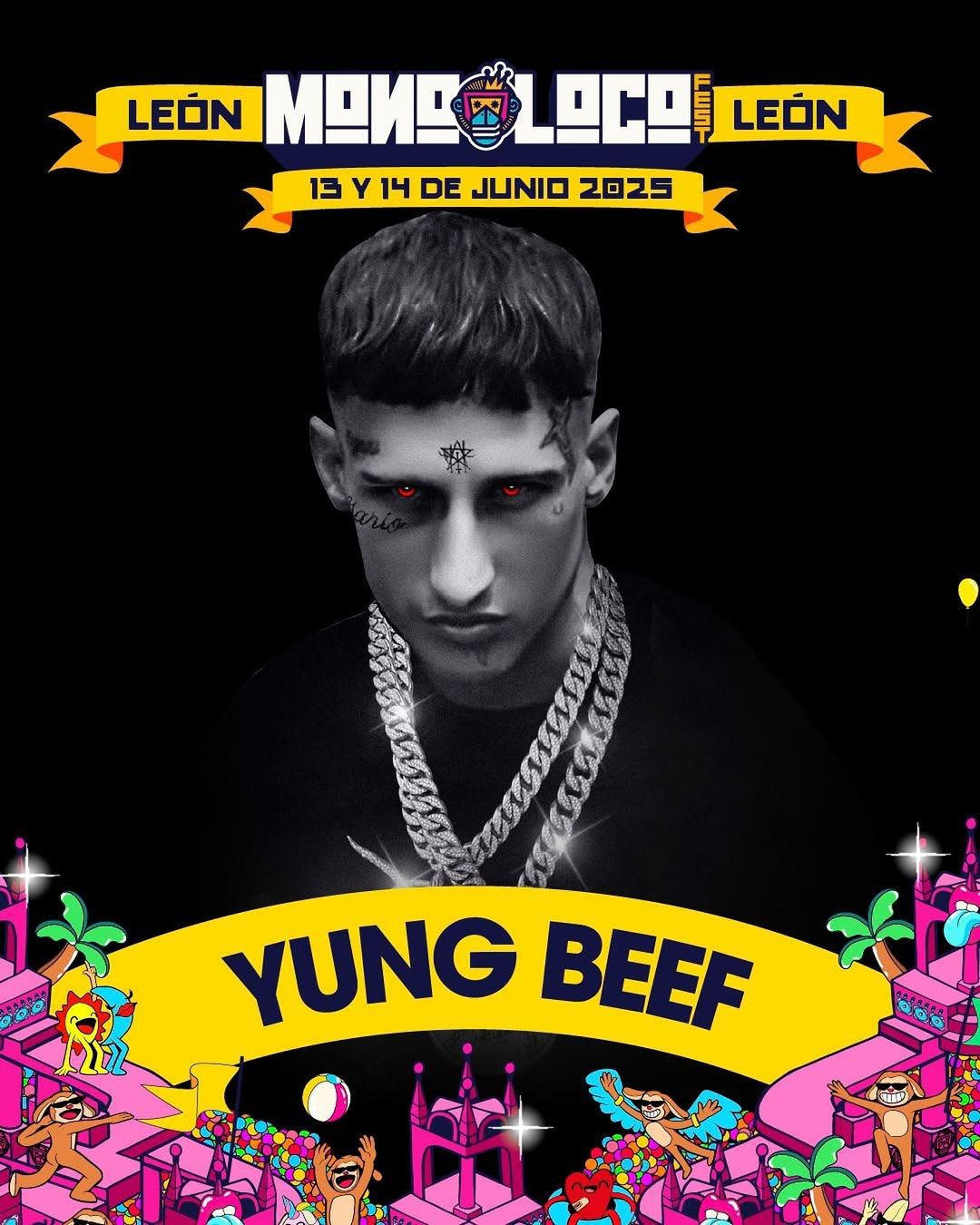 Imagen promocional de Yung Beef en el Monoloco Fest. | INSTAGRAM DEL FESTIVAL