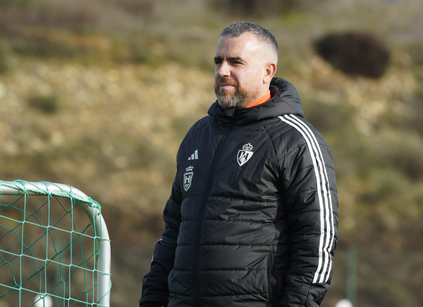 Javi Rey durante un entrenamiento con la Ponferradina antes de enfrentarse al Barakaldo. SDP