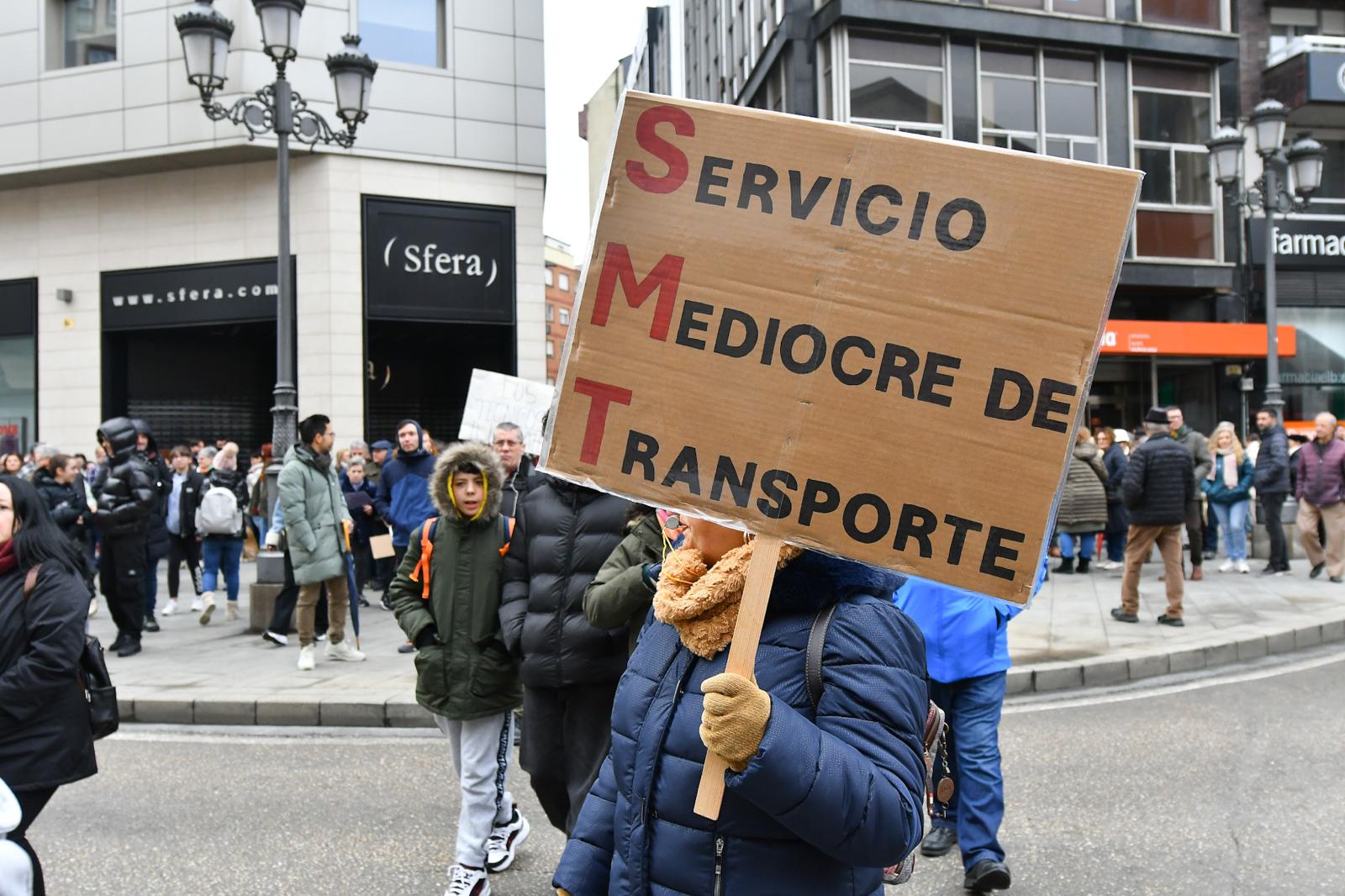 Manifestación del domingo contra el nuevo Servicio Municipal de Transporte. | Quinito