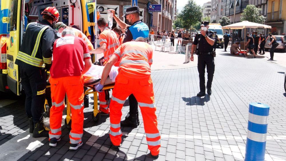 Atropello junto al Bar Petit de Ponferrada el 19 de agosto del 2021. | Ical