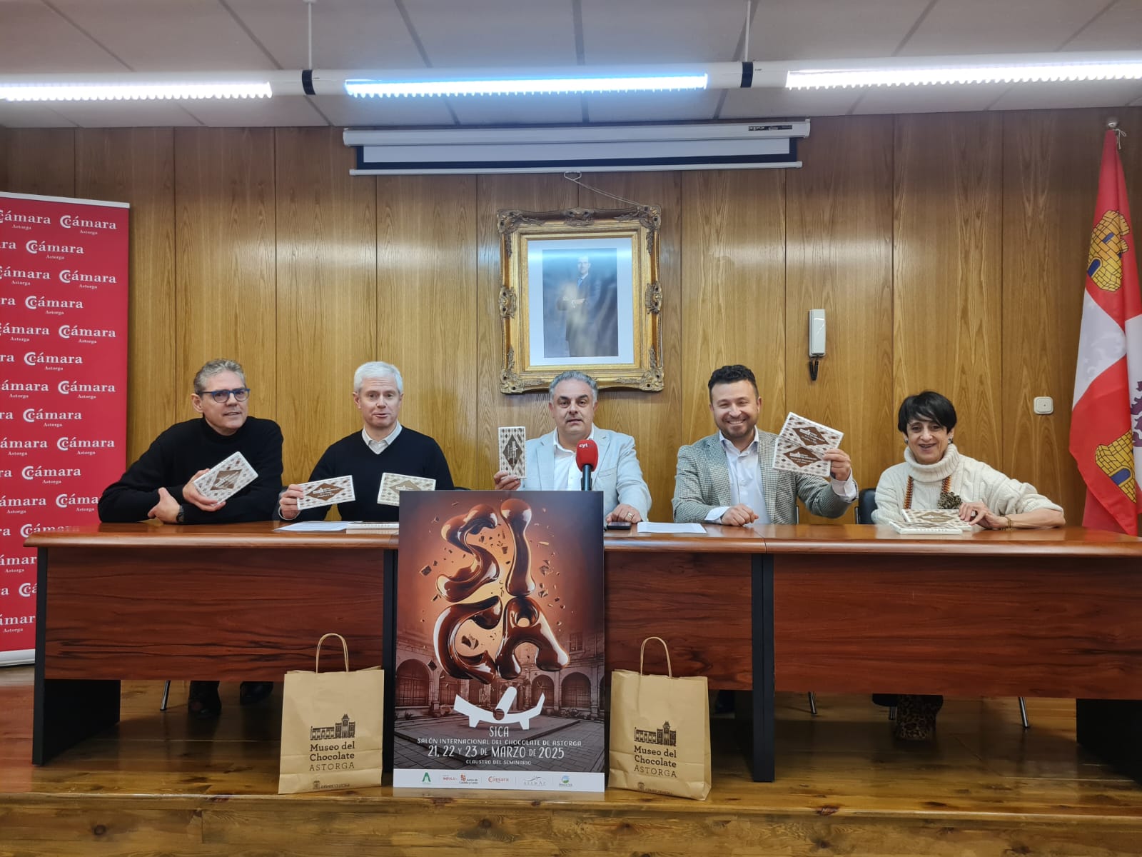 Presentación del Salón Internacional del Chocolate de Astorga este jueves en la Cámara de Comercio. | L.N.C.