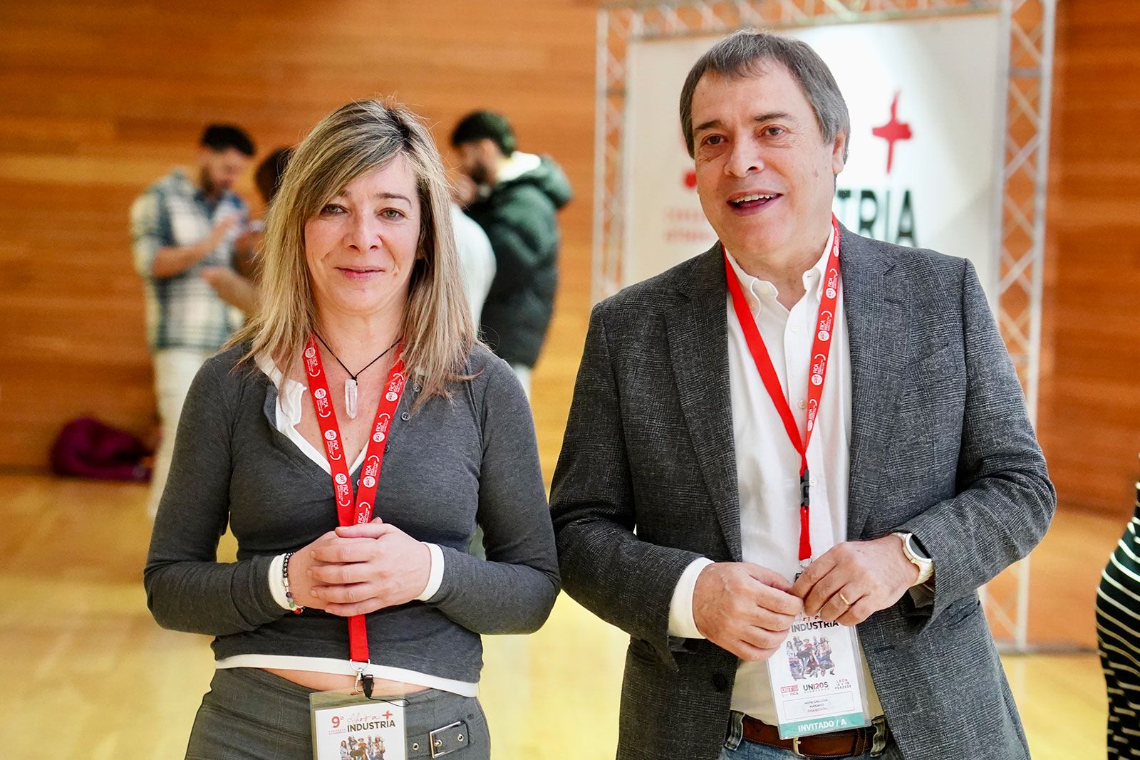 Sandra Vega y Mariano Hoya durante el congreso autonómico de UGT Fica en León. | CAMPILLO (ICAL)