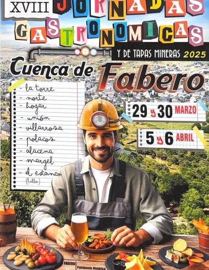 Cartel de las XVIII Jornadas Gastronómicas Cuenca de Fabero.