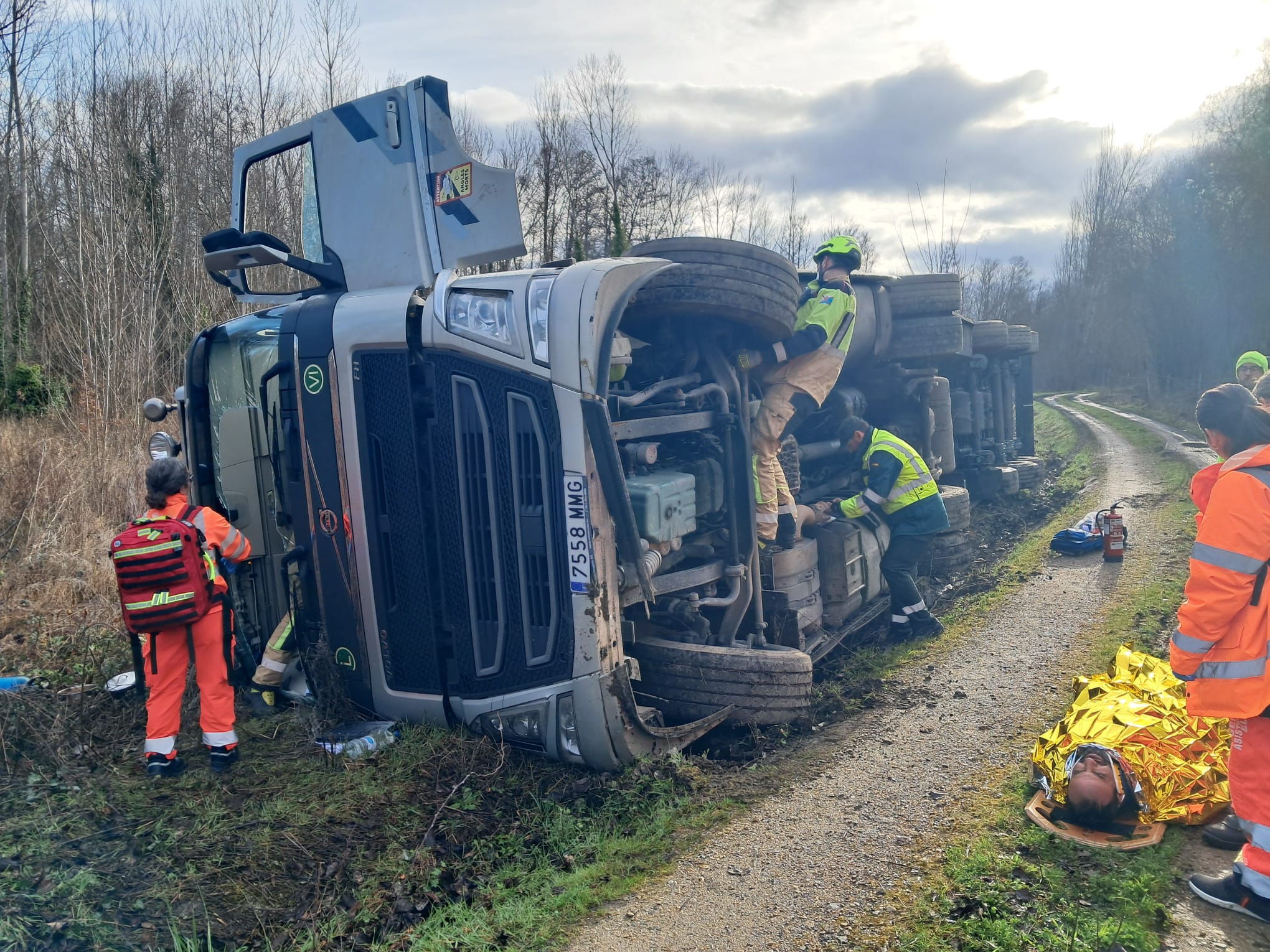 Imagen del accidente. | BOMBEROS DE PONFERRADA