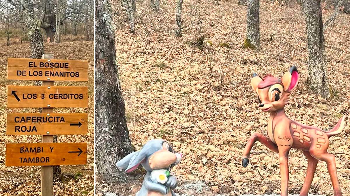 Bambi y Tambor se han 'empadronado' en el Bosque de los Cuentos de Almanza. | L.N.C.