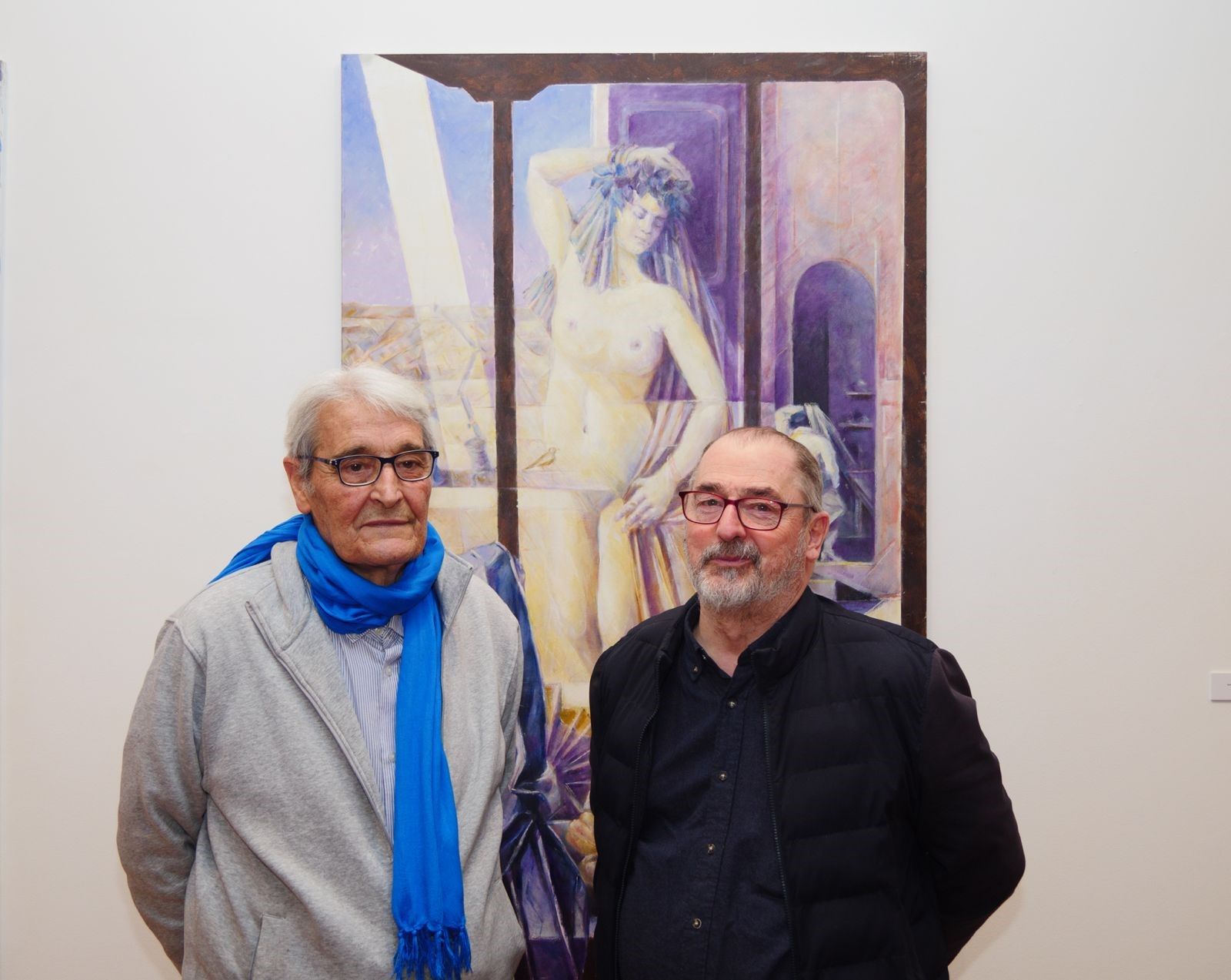 Benito Escarpizo junto al director de Arte del ILC, Luis García. | VICENTE GARCÍA