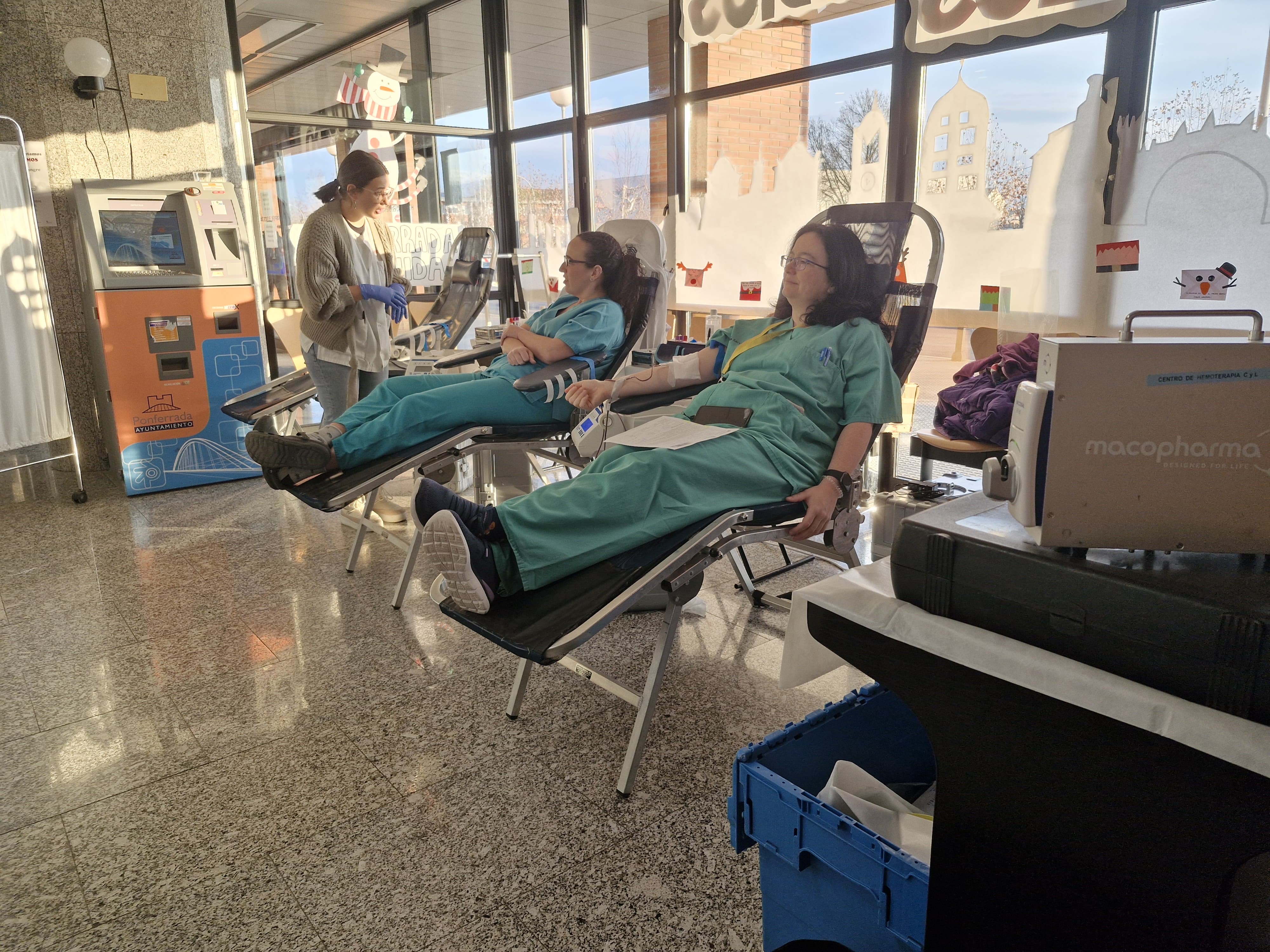 Imagen de archivo de una maratón de donación de sangre en el Hospital.