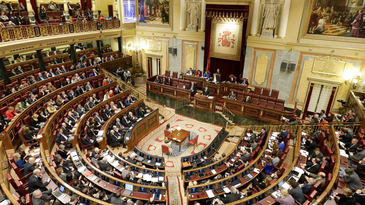 El hemiciclo del Congreso de los Diputados abarrotado durante el último debate sobre el estado de la nación, una de las sesiones más importantes.