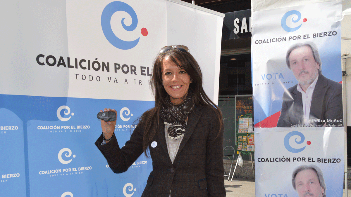 Raquel Díaz, portavoz de Coalición por el Bierzo, durante la presentación de la formación hace dos semanas. | C. Sánchez (Ical)